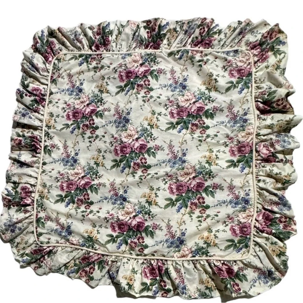 European Pillow Shams by Hollander Floral English Garden Shabby Chic Cottagecore